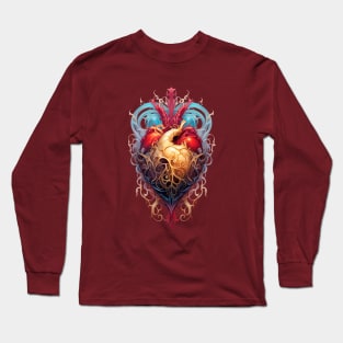 Decorative Heart Long Sleeve T-Shirt